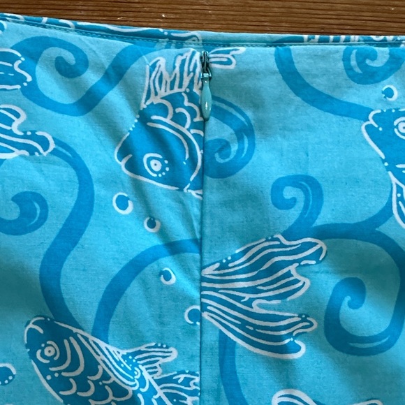 Lilly Pulitzer Blue Fish Print Mini Skirt - Picture 11 of 11